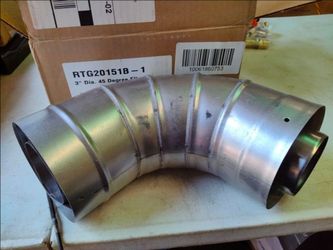 Rheem rtg20151b-1 3x5 45 degree angle vent pipe for tankless water heater