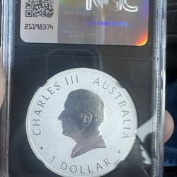 2024P 125 Australia,S kangaroo $1 Perth Mint 125th Anniversary MS69