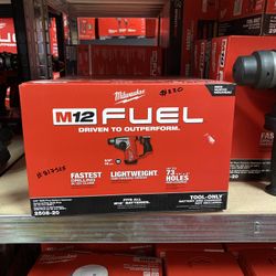 Milwaukee M12 FUEL 12V Lithium-Ion Brushless Cordless 5/8 in. SDS-Plus Rotary Hammer Drill (Tool-Only)