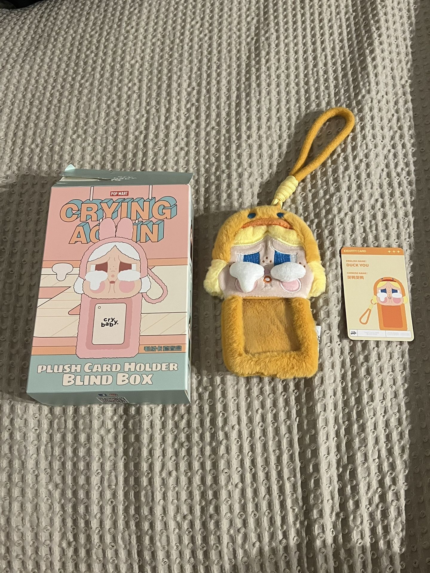 POP MART CRYBABY CRYING AGAIN PLUSH CARD HOLDER DUCK YOU