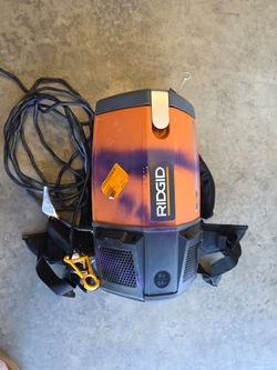 RIDGID HDB600 6 Qt NXT Backpack Vacuum Cleaner FOR PARTS NOT WORKING