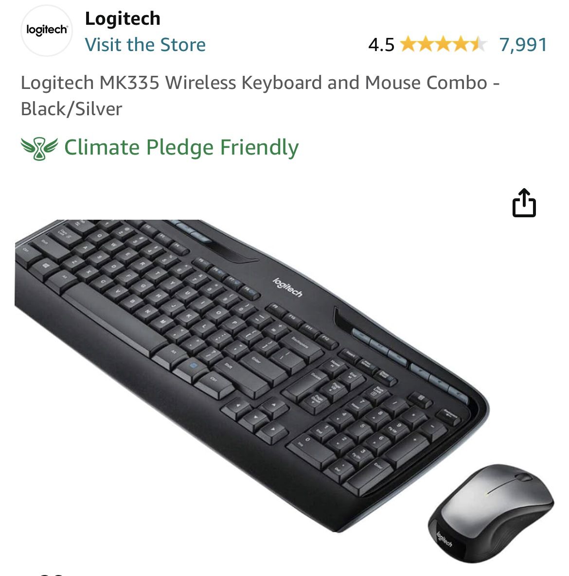 NWT Logi MK335 Keyboard and Mouse