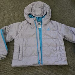 Adidas Girls' Hooded Puffer Jacket