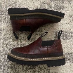 Georgia Toddler Boys Soggy Brown Leather Romeo Loafers Slip-On Boots