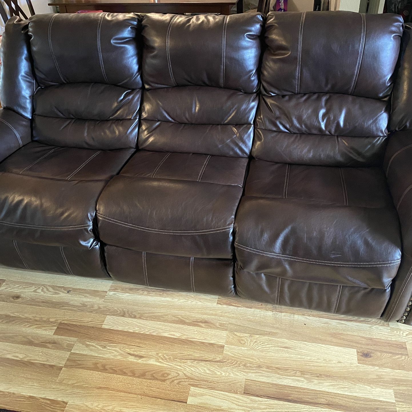 Leather Recliner Couch 