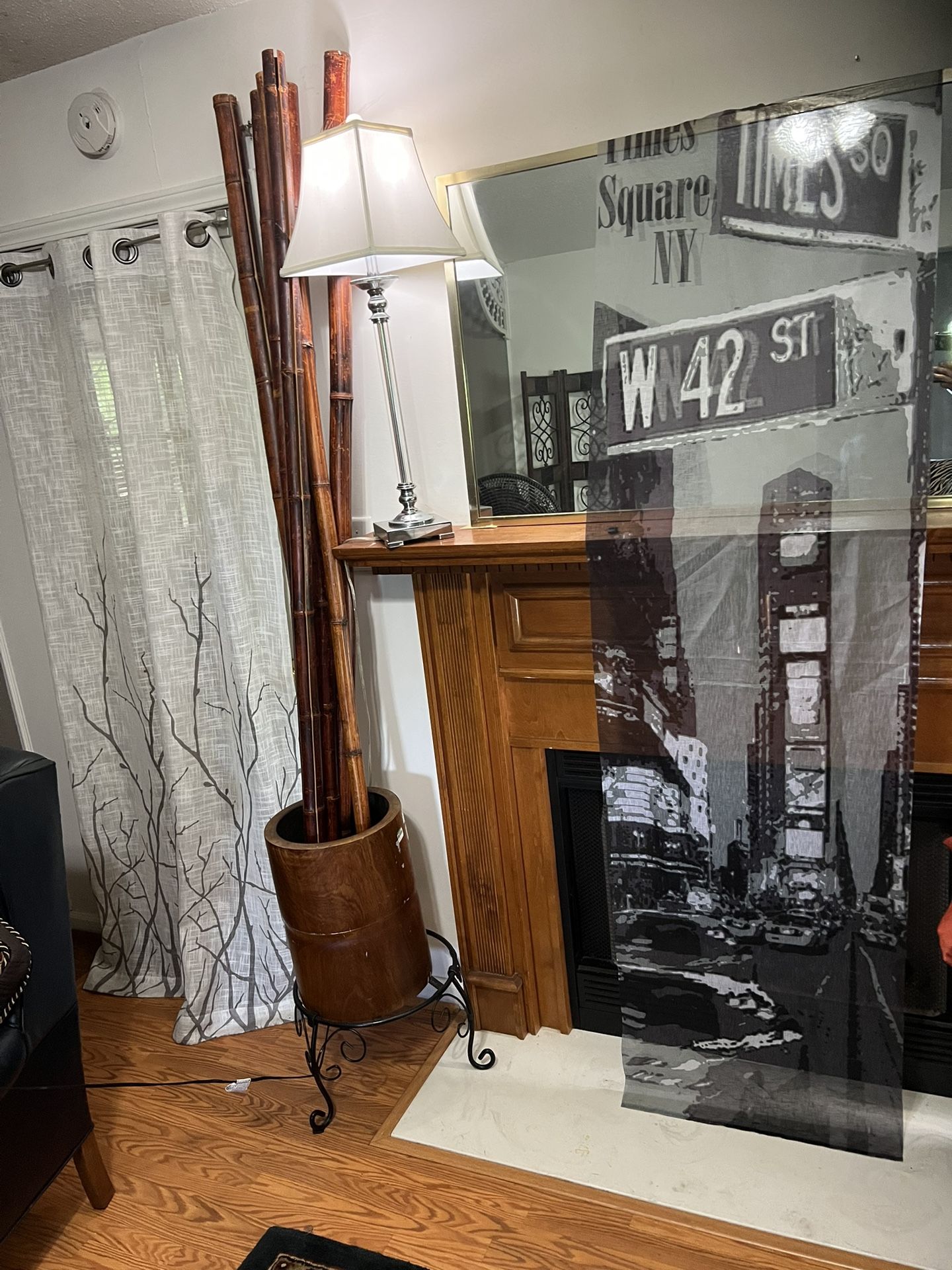 NY 42nd Street Sheer Curtain /Approximately 8 Foot Long