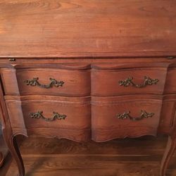 Vintage desk with hutch.