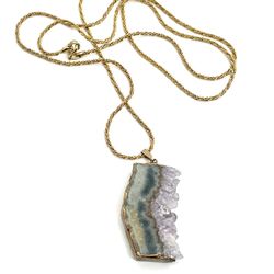 Amethyst Slice Necklace
