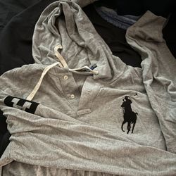 3 Polo Hoodies Size large 