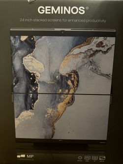 Mobile Pixels Geminos Dual 24" Stacked Computer Monitors *Brand New*