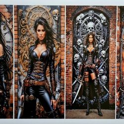 Steampunk Girl Vinyl Decal Mural, Poster, Print Or Static Cling