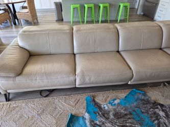 Genuine Leather Skandanavian 4 sectional couch