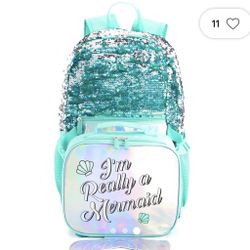 I’m A Real Mermaid Backpack With Lunchbox 