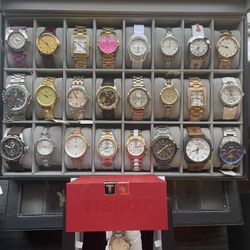 24+ Watches Huge Watch Lot With Tissot Rotary Guess Fossil Diesel And More 