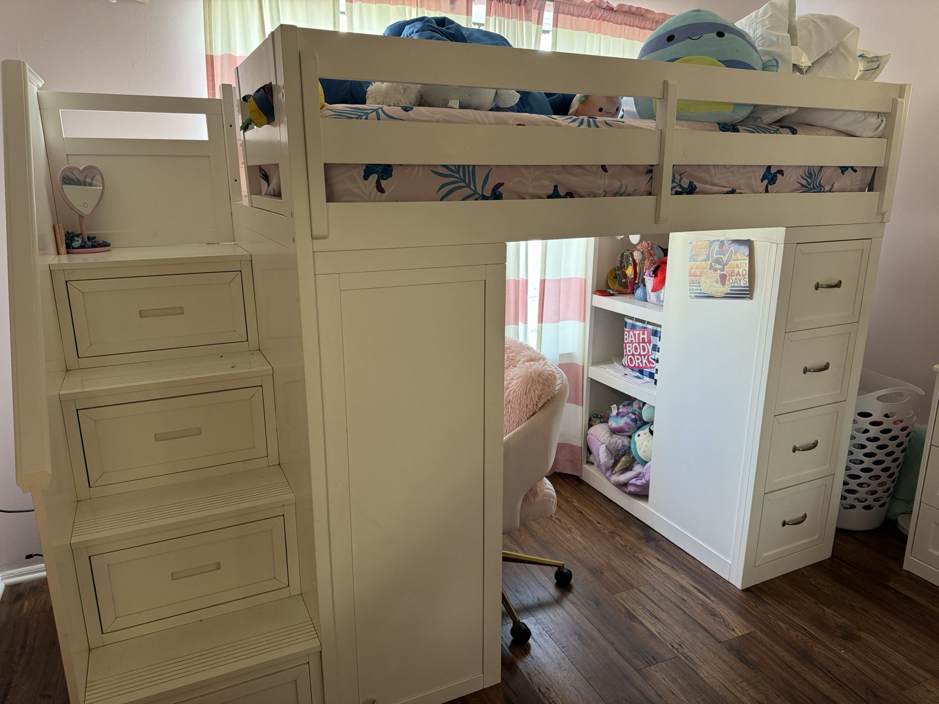 Twin Loft bed With Desk