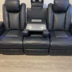 Ashley Sofa Recliner & Roku Pro 75” Color TV