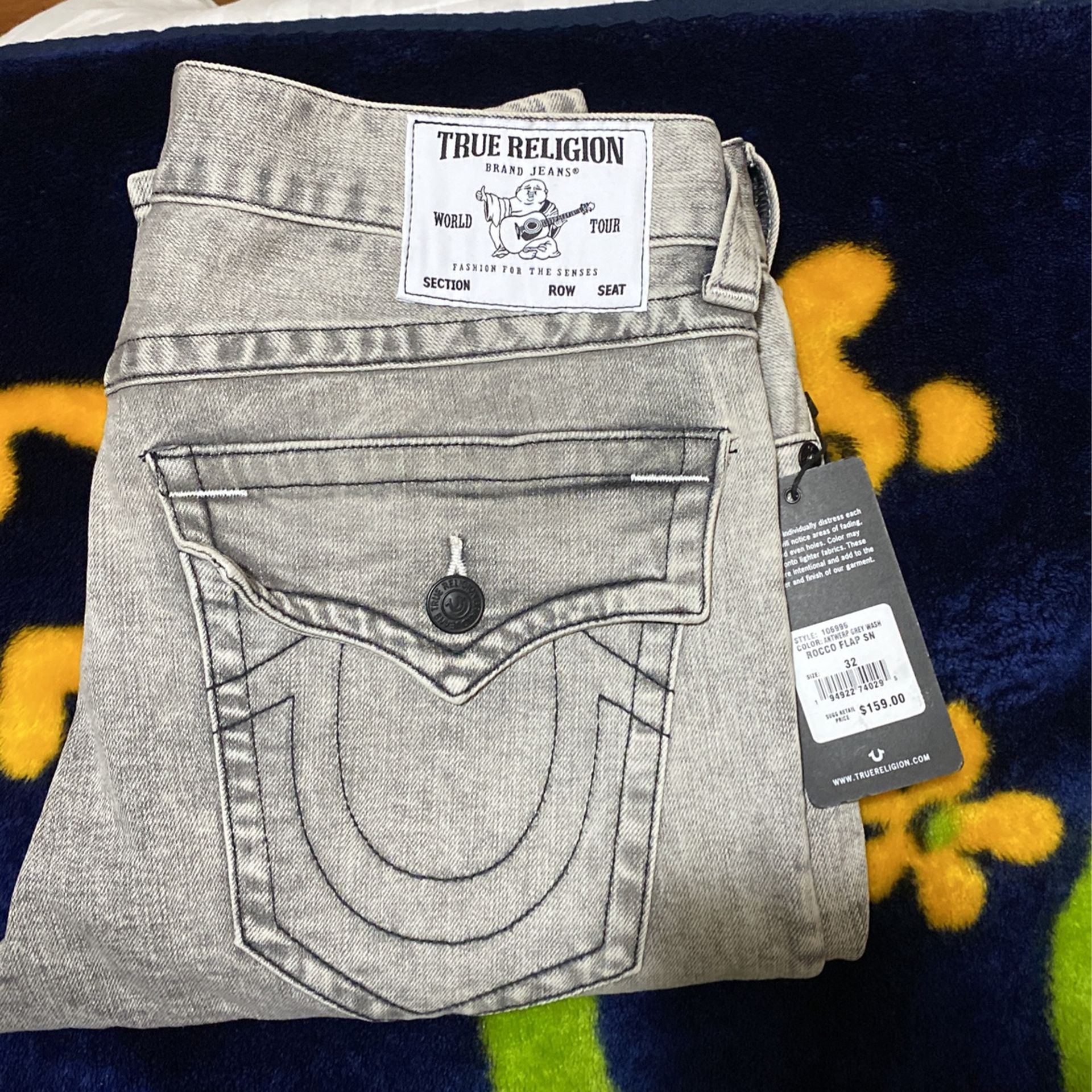 Grey True Religion Jeans