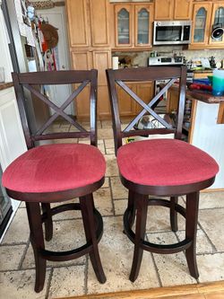 Two High Swivel Chairs/Barstools