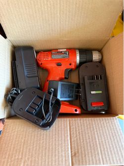 Black & Decker 18V Cordless Drill with Batteries and Charger