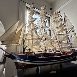 SAILING SHIP MODEL  h. 45”x w. 55” need SUV or larger to transport won’t fit in sedan.