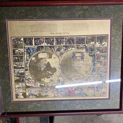 (3) Metal flake globe picture / painting