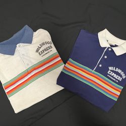 Vintage Rainbow Stripe Polo Shirts 