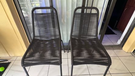 Modern Black Outdoor Woven Patio Lounge Chair