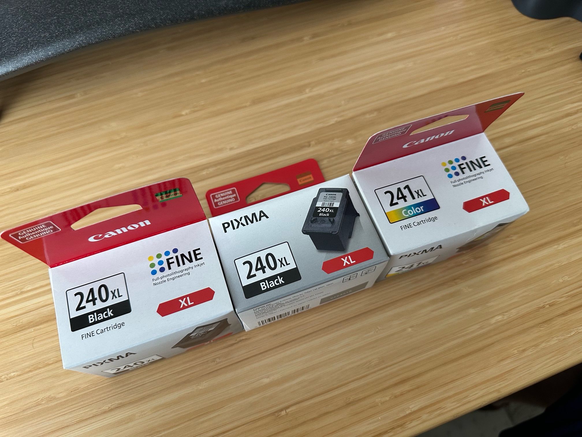 Canon 240XL Black and Color Cartridges