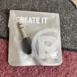 1/8 Mono Jack to 1/4 Stereo Plug Headphone Adapter NEW IN PACKAGE 