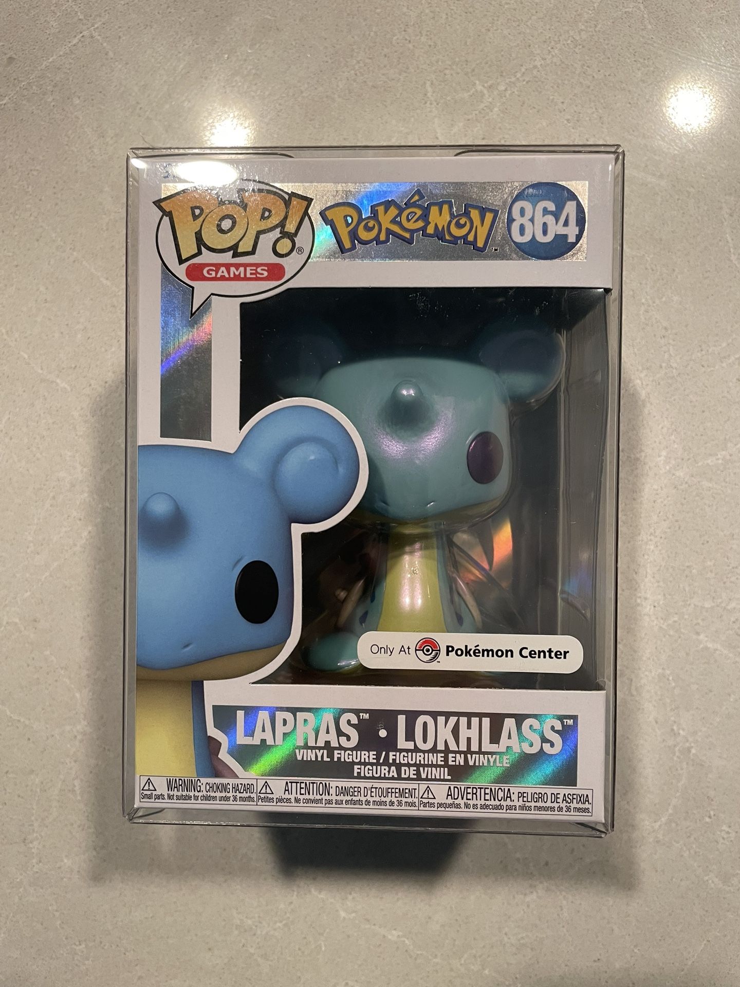 Pearlescent Lapras Funko Pop *MINT* Pokemon Center Exclusive Pokémon 864 with Protector Games
