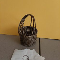 Mini Silver PLATED Wire Basket Seen For $19
