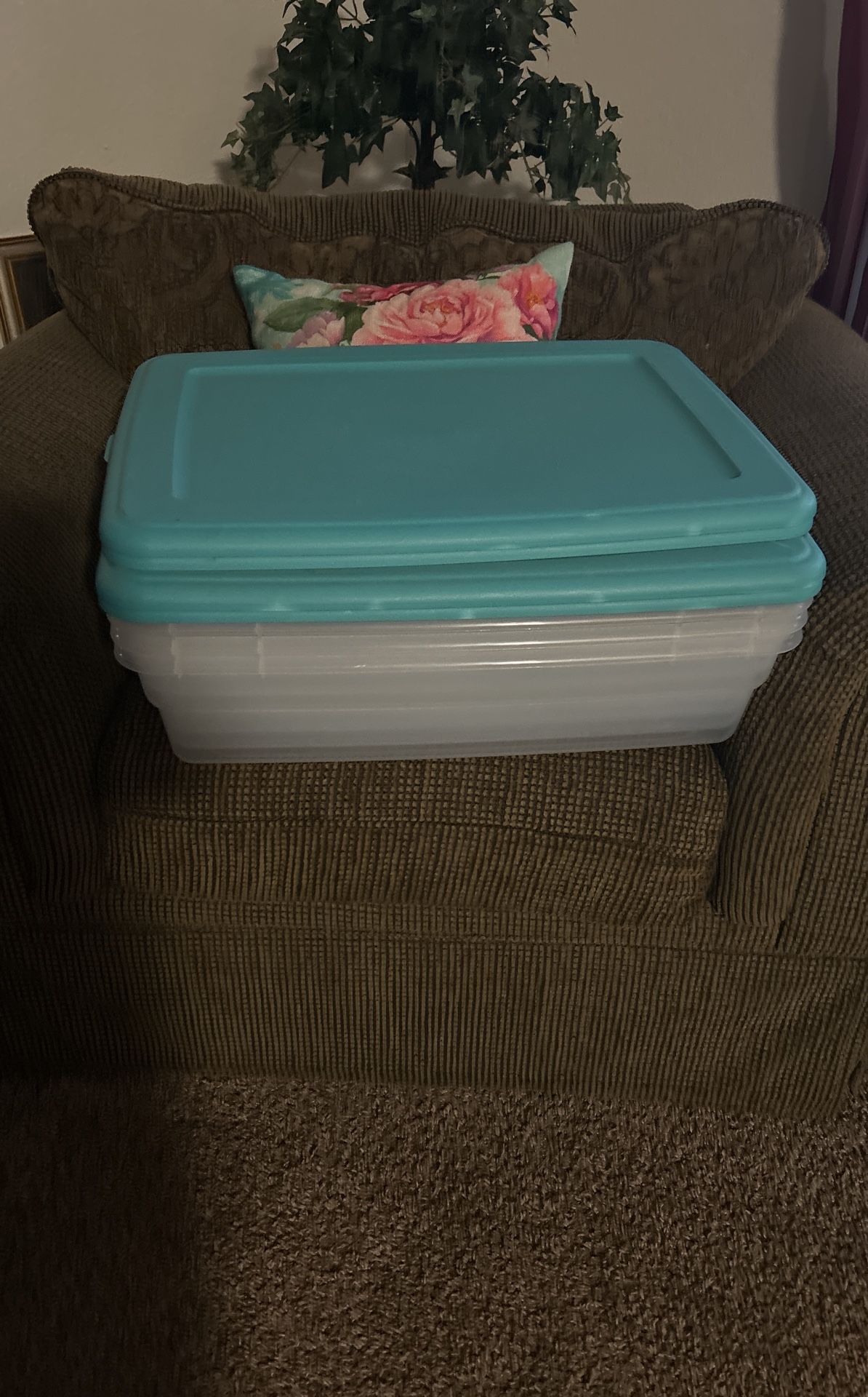 Four Plastic Containers For Storage
