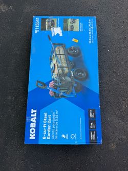 Kobalt Heavy-Duty 6 Cu. Ft. Steel Garden Cart – 1,000 lb Capacity – New open box