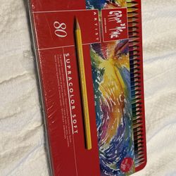 CARAN D'ACHE 80 Supracolor Aquarelle Water-Soluble Colour Pencils, Soft Lead