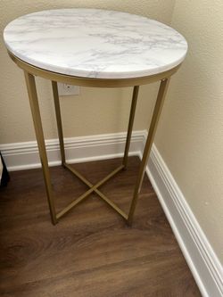 Faux marble side table