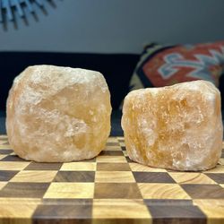 Himalayan Salt Crystal Candle Votive Holders Set (2)