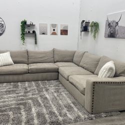 Grey Sectional Couch - Free Delivery 