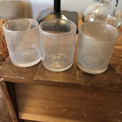 3 Small Hand Blown Glasses/ Read Description 