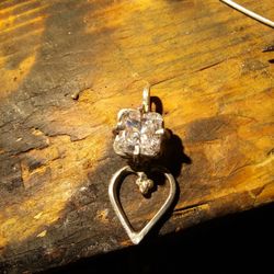 Custom CZ Fine Silver Pendant