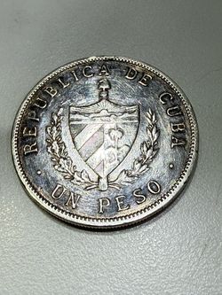 1915  Republica de Cuba un peso coin