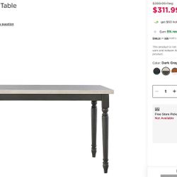 Linon Willow Dining Table & Bench Set