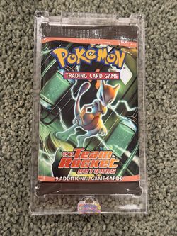2004 Pokemon EX Team Rocket Returns Sealed Booster Pack Mewtwo Acrylic Case