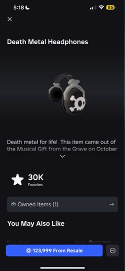 Death Metal Headphones ROBLOX limited | READ DESC