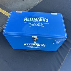 Hellmann's Mayonnaise promotional metal toolbox cooler
