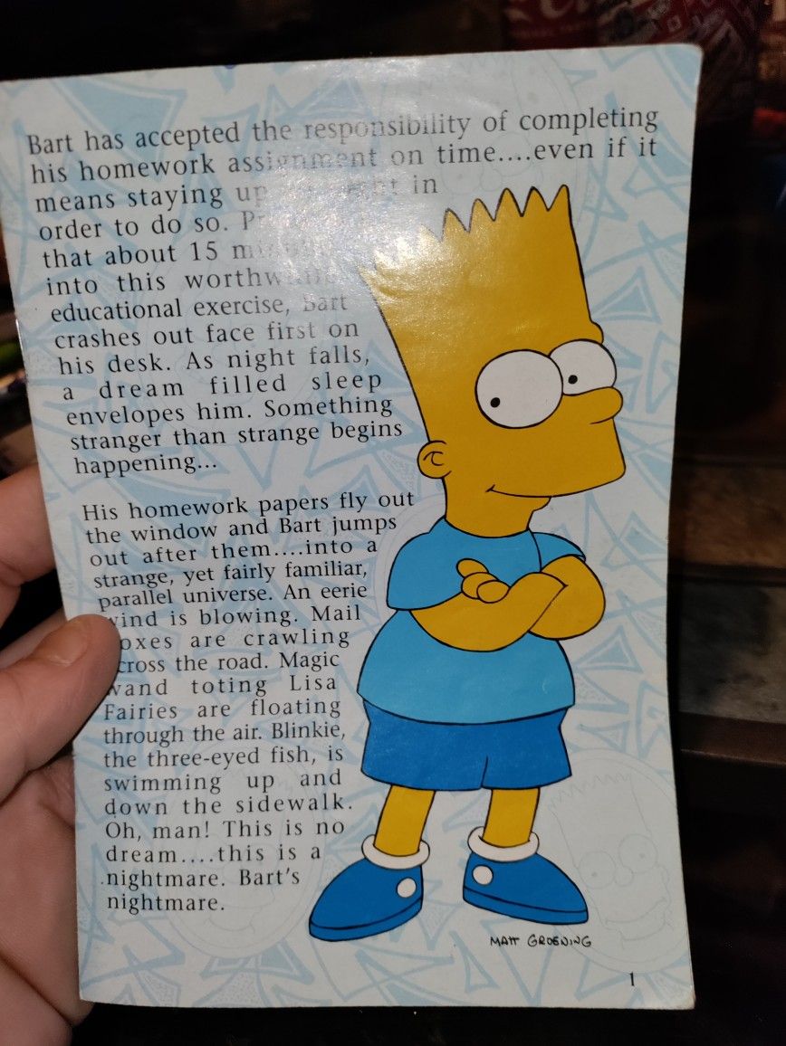 Super Nintendo Instructional Booklet Bart's Nitmare