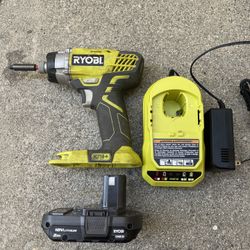Ryobi Drill, Battery & Charger 18v $60