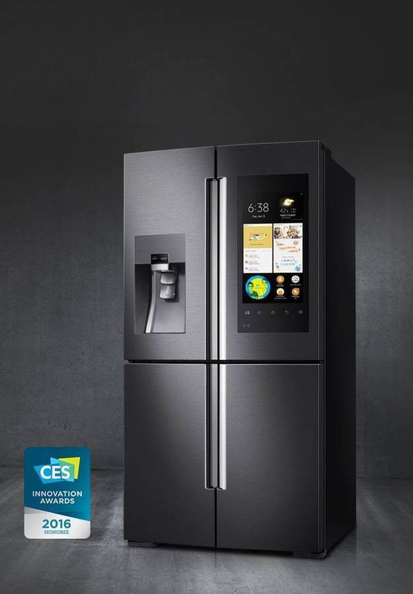 Brand New SAMSUNG 4-Door Smart Refrigerator Blac   k