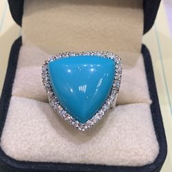 Silver Turquoise Ring 