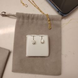 Gold Over Sterling Silver Studs Vvs