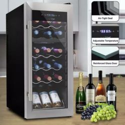 Mini Refrigerator Nutrichef Wine Chilling Cellar-Dual-Zone, Digital touch (18 Bottle)
